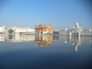 A cozy suite with a stunning view of the temple.