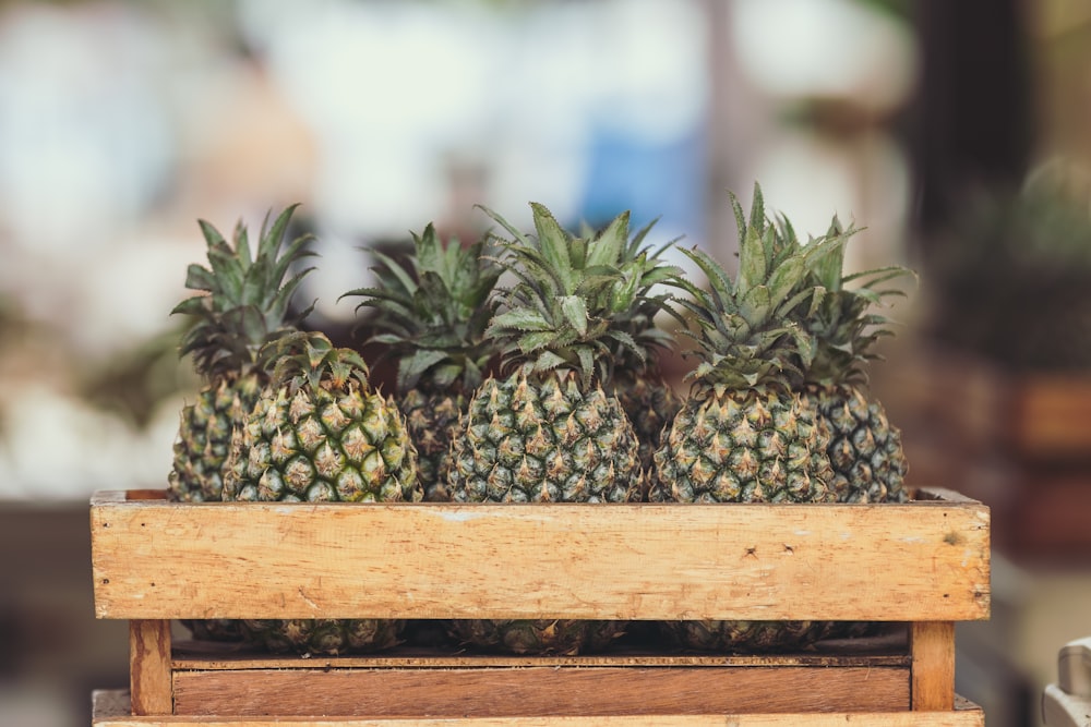 crate of pineapples