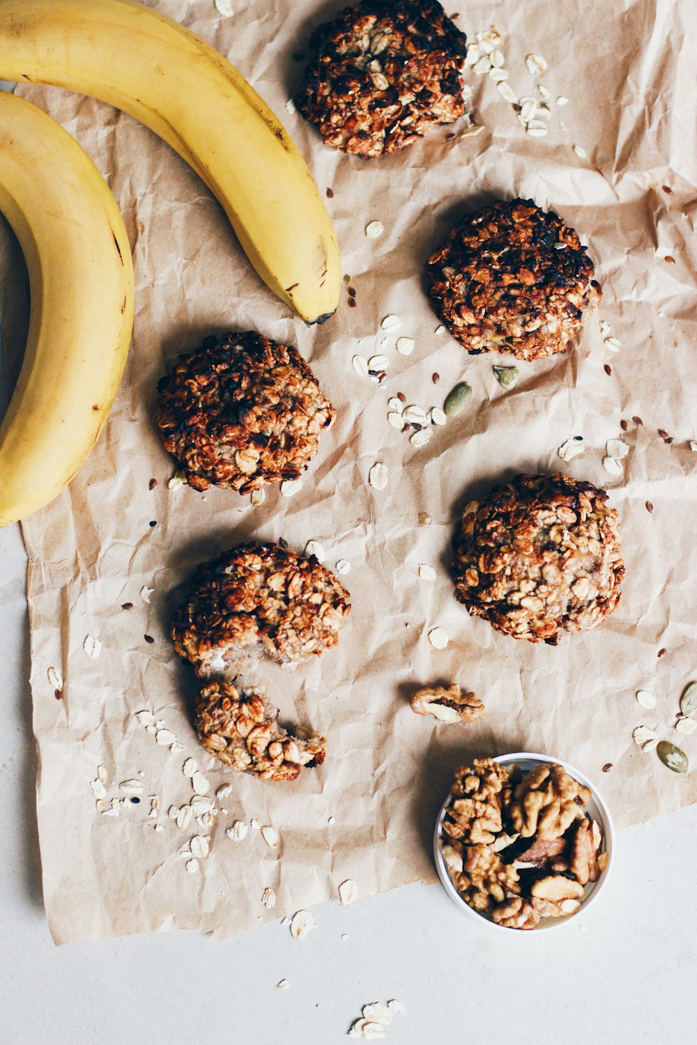 banana fruit with nuts