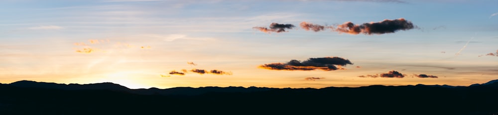 silhouette of mountain during sunrise