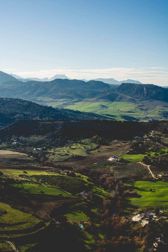 green hills and mountain in Málaga Spain