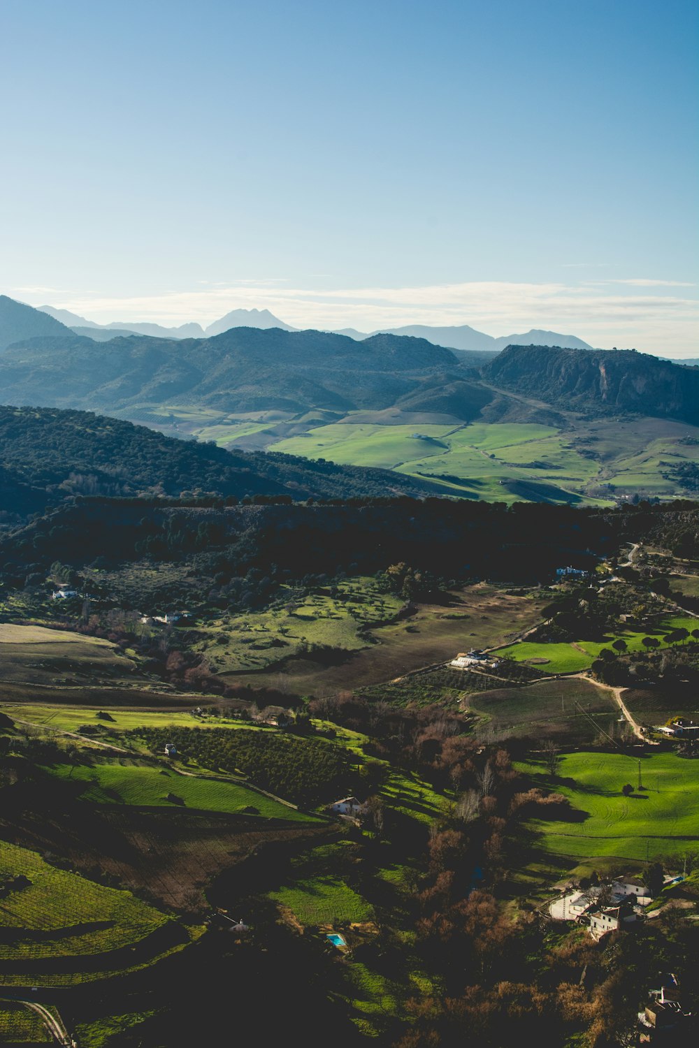 green hills and mountain