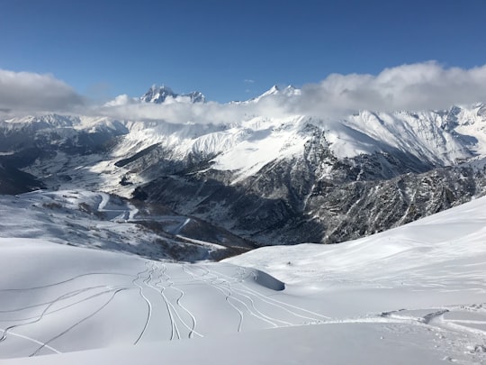 landscape photography of mountain covered snow in Tetnuldi Georgia