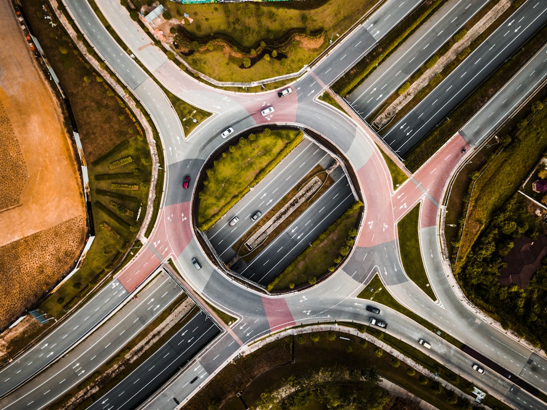I was taking photo of a park with my drone, and I saw this roundabout. I waste no time and take this photo. As a big fan of roundabouts, this made my day!