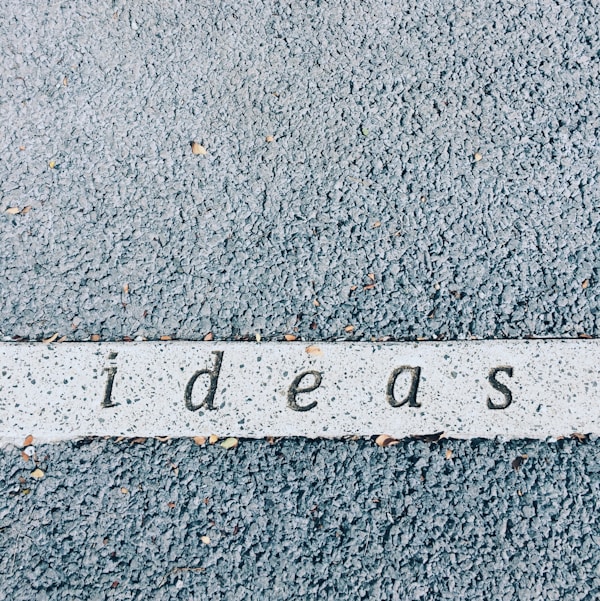 ideas carved on concrete surfaceby Juan Marin