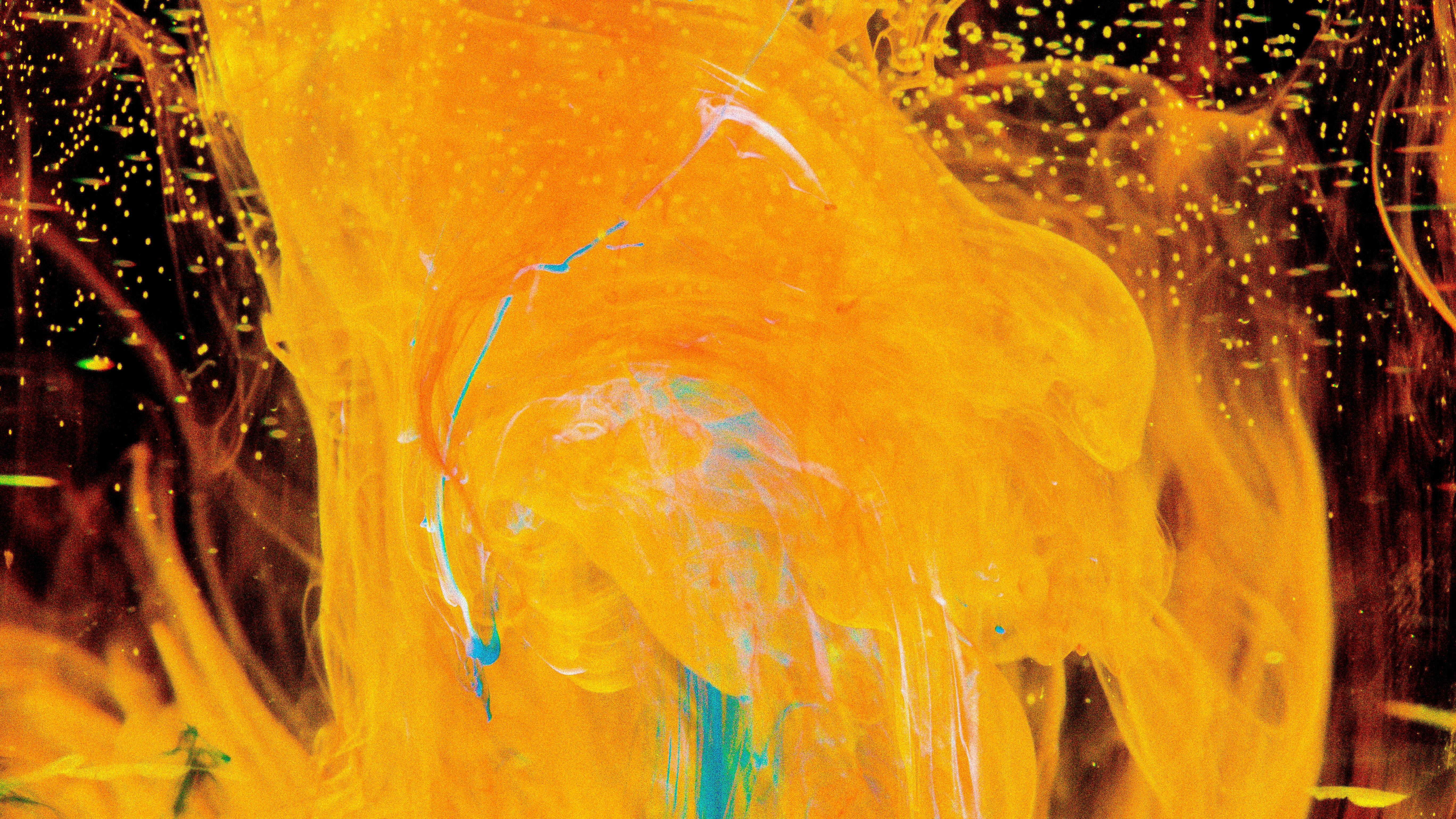 yellow paint on mirror