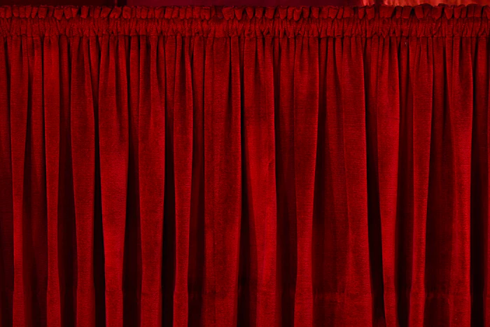 Close up of luxury curtain fabric with cushions