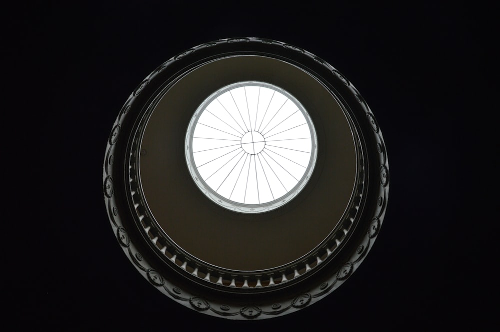 high angle view photography of dome ceiling window during day time
