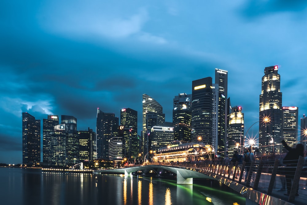 cityscape at night