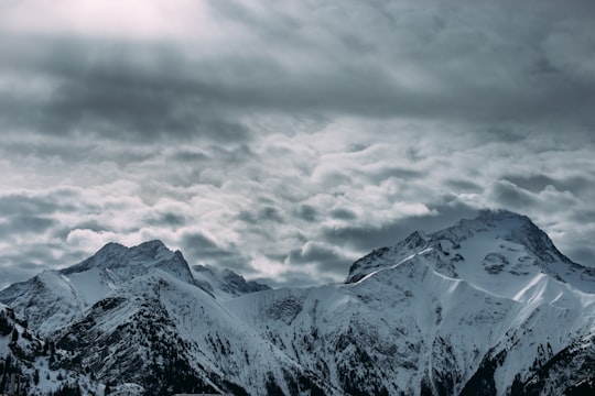 photo of snow coated mountain in Les Deux Alpes France