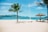 coconut tree near shore within mountain range