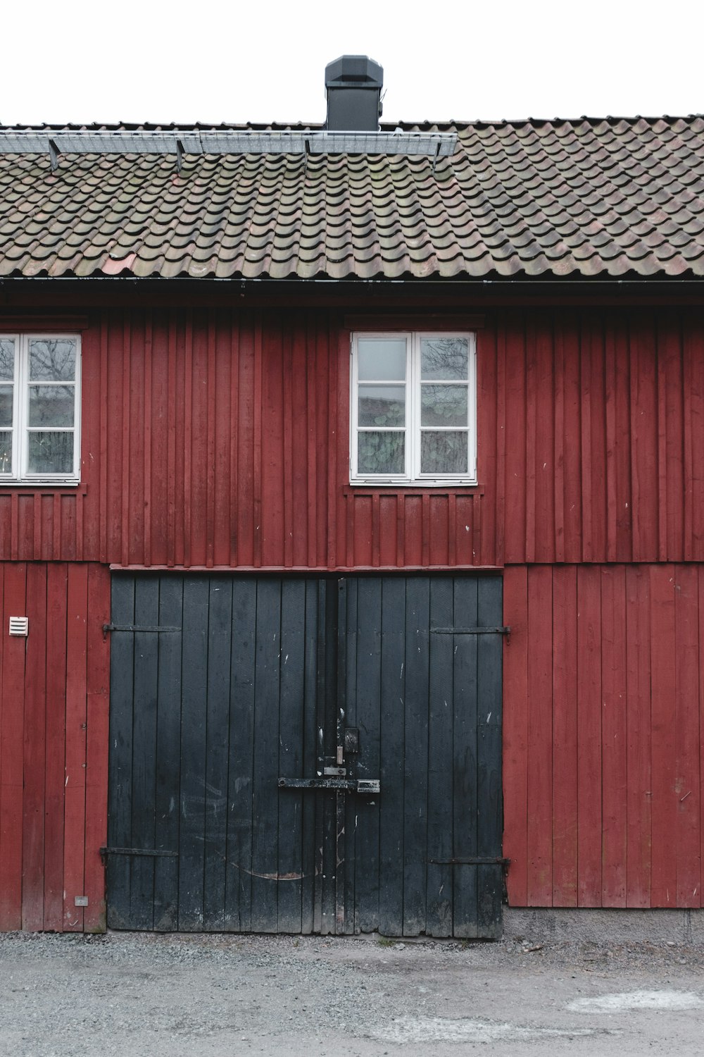 closed black door