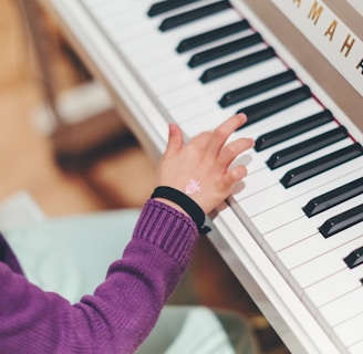 person playing piano