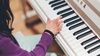 person playing piano