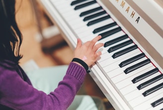 person playing piano