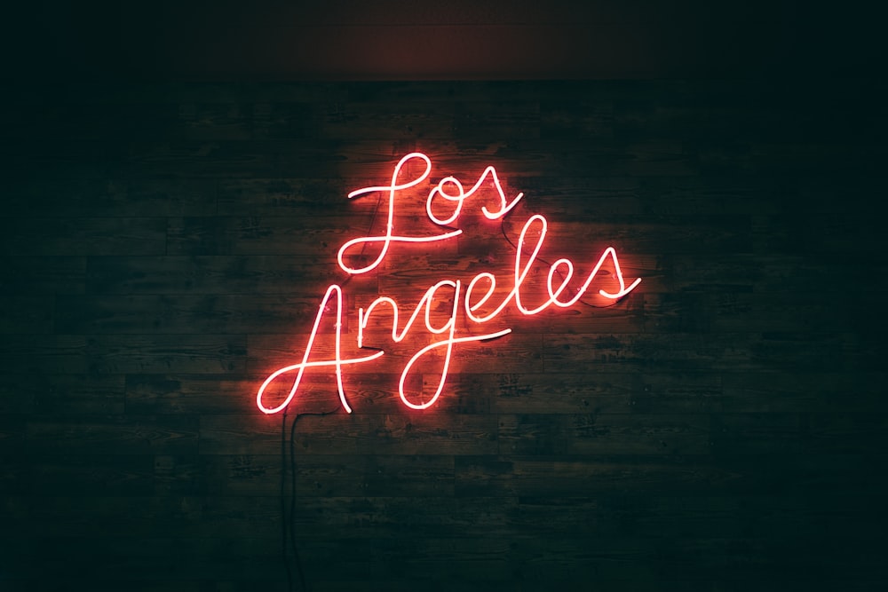 los angeles neon wall decor