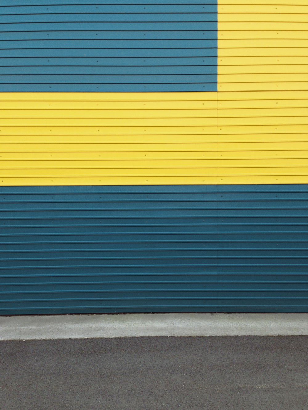 blue and yellow wall