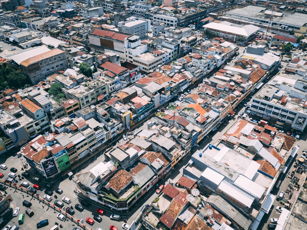 aerial photography of city