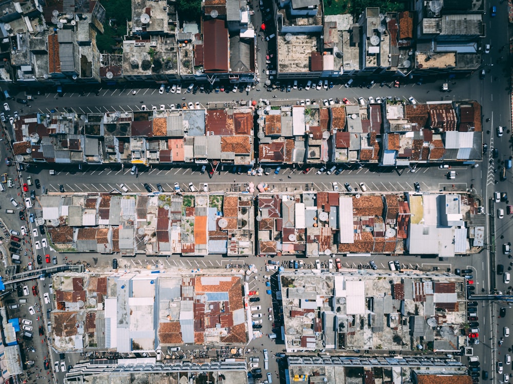 aerial view of houses