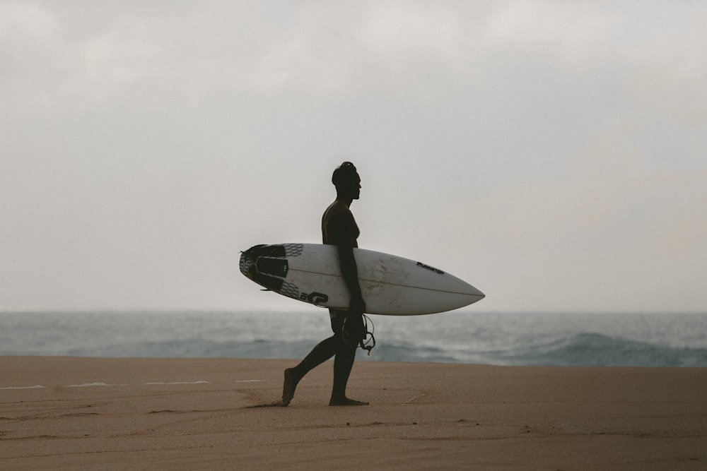 man walking on beach shore