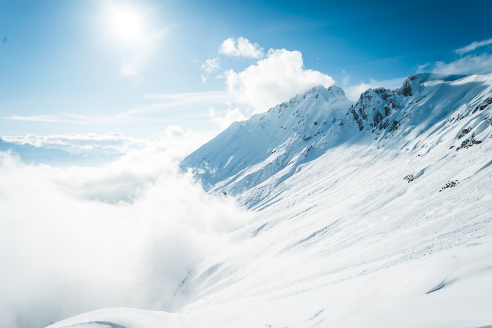 snow mountain during daytime