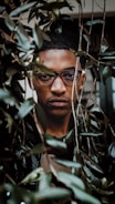 shallow focus of man outdoors