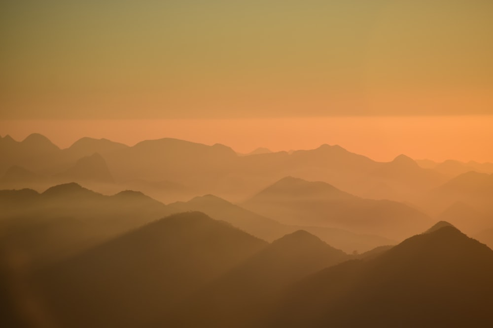 bird's eye view of mountains