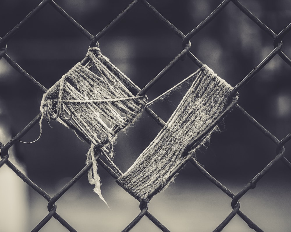 yarn on fence