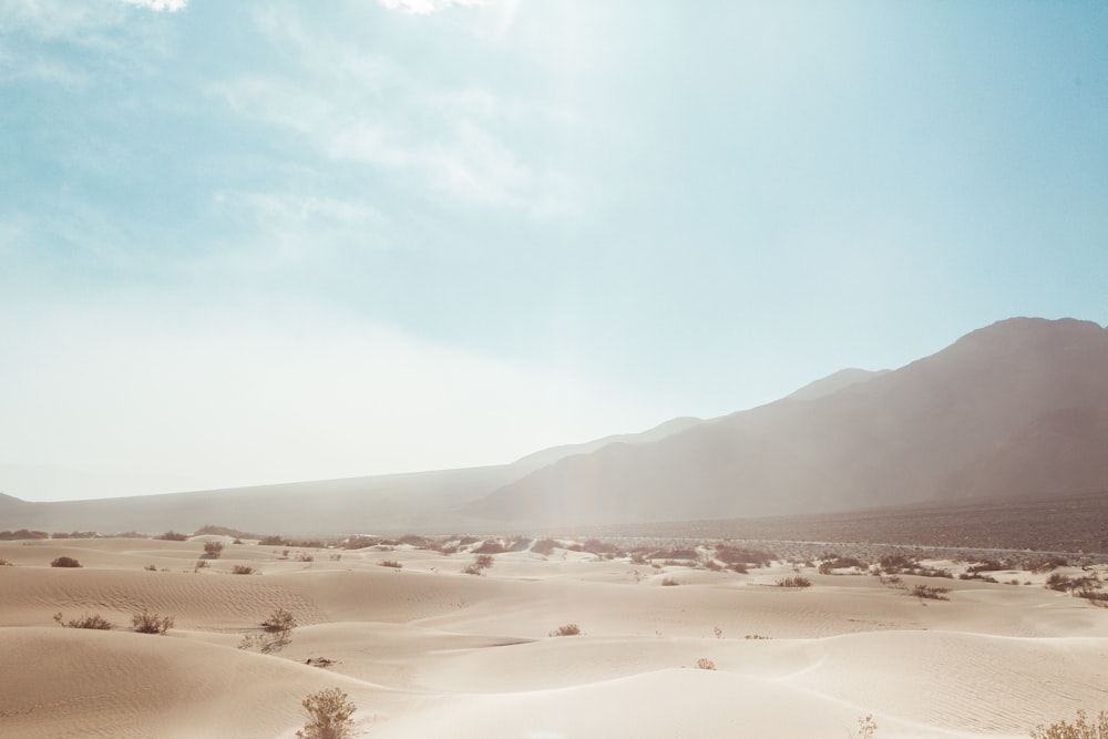 mountain near desert at daytime