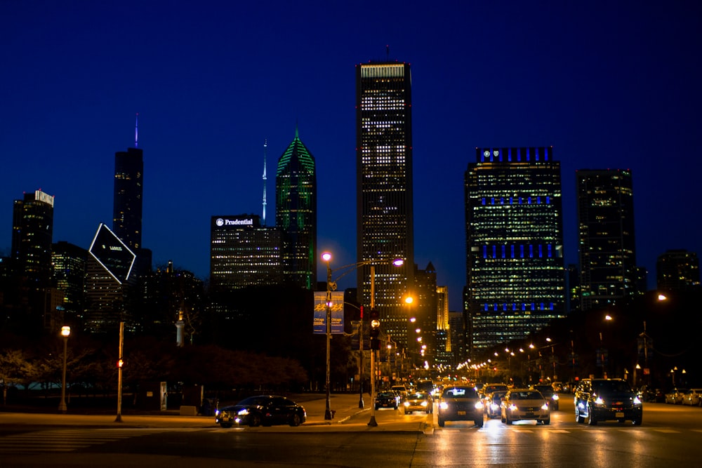 city during night time