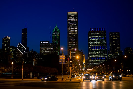 city during night time in Grant Park United States