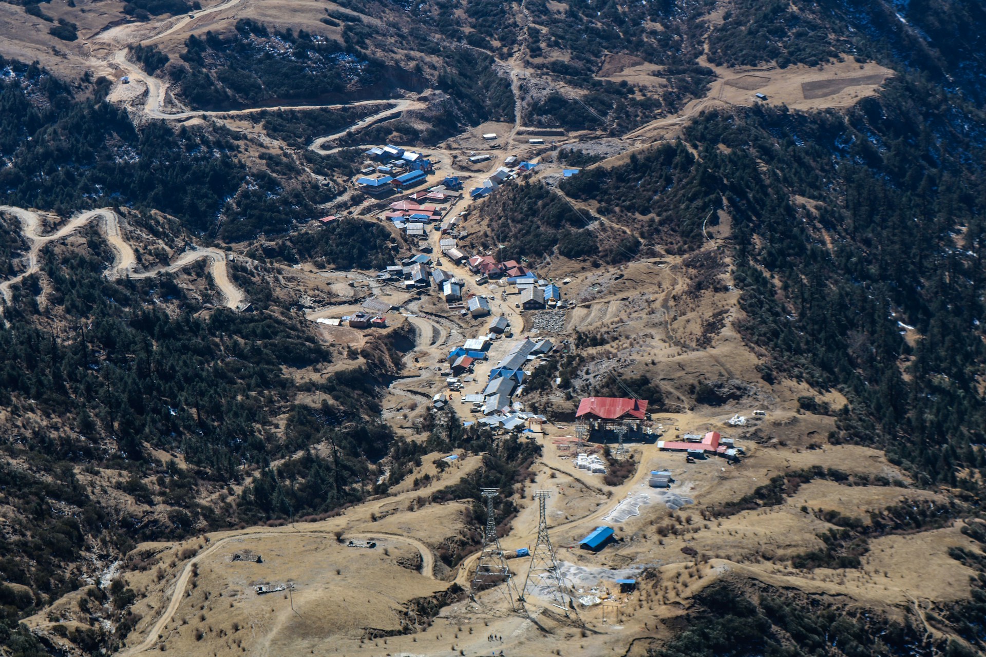 photo of houses near trees