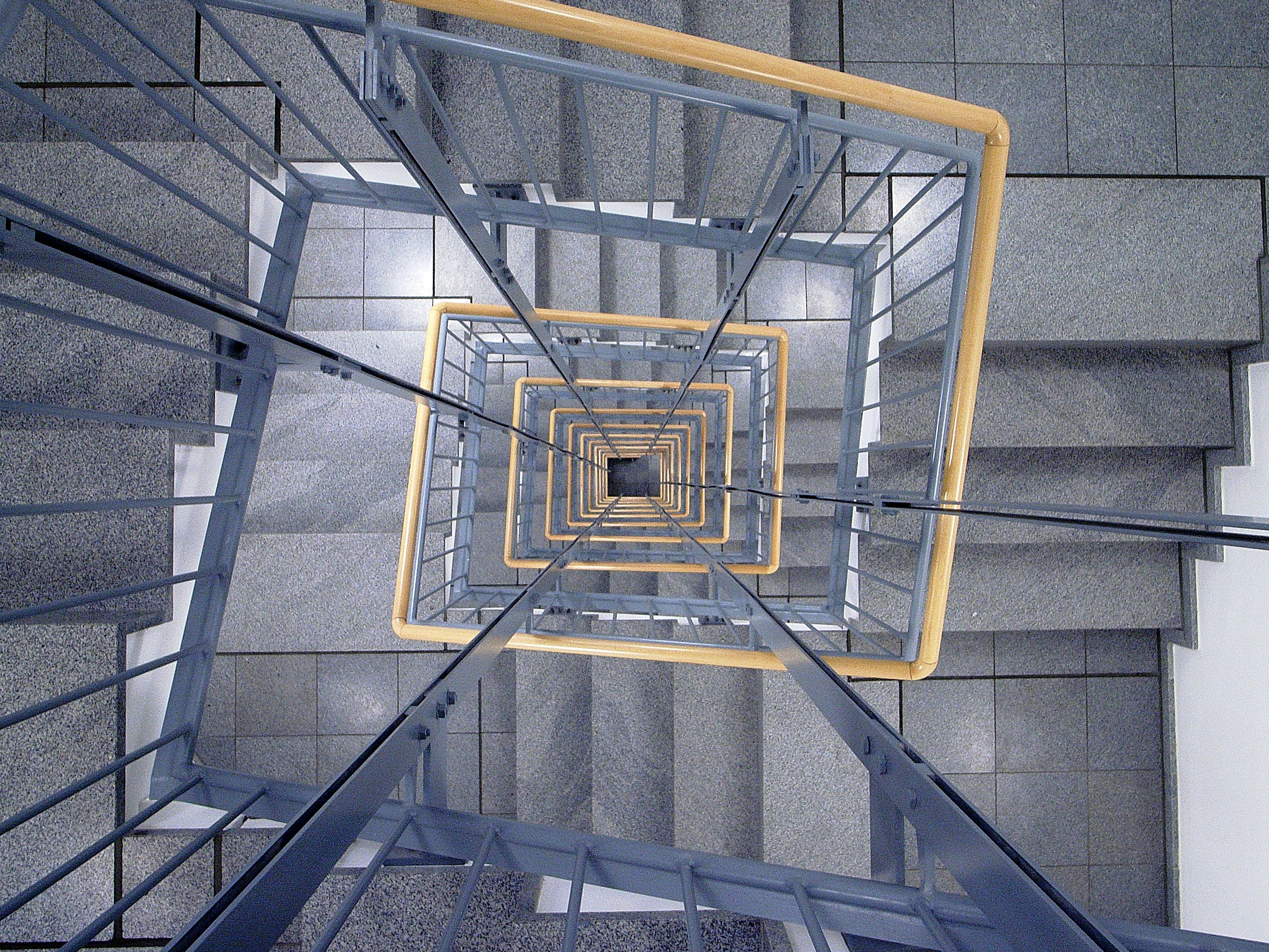 low angle photography of staircase