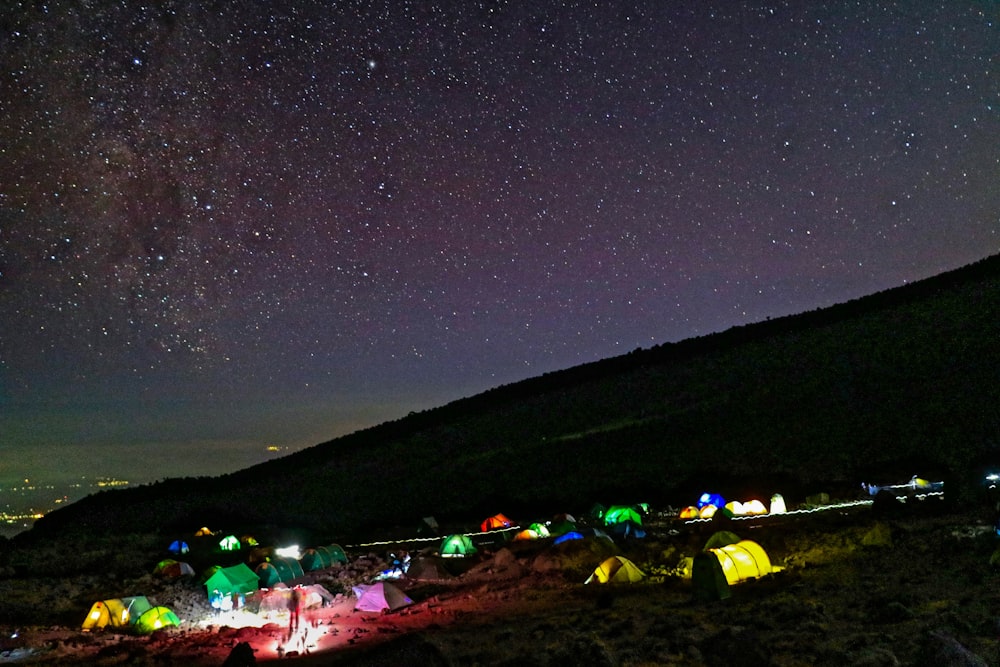 tents on hill