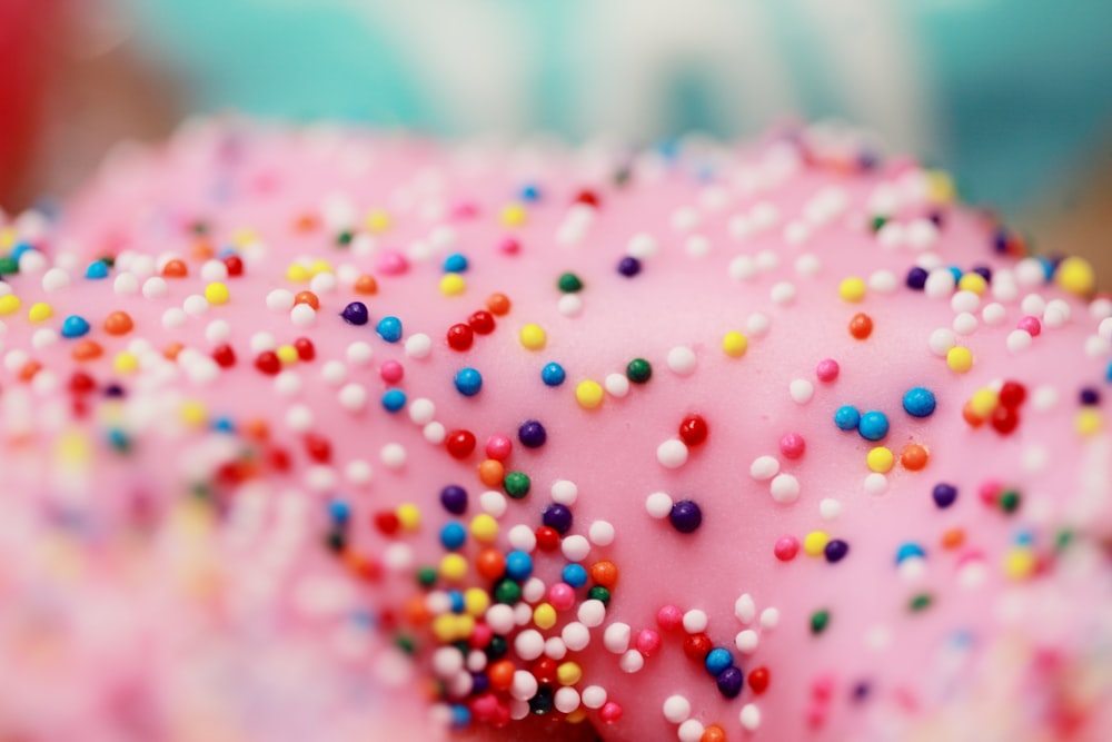 sprinkles on top of pastry