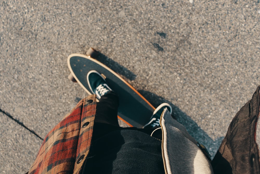 person riding on skateboard