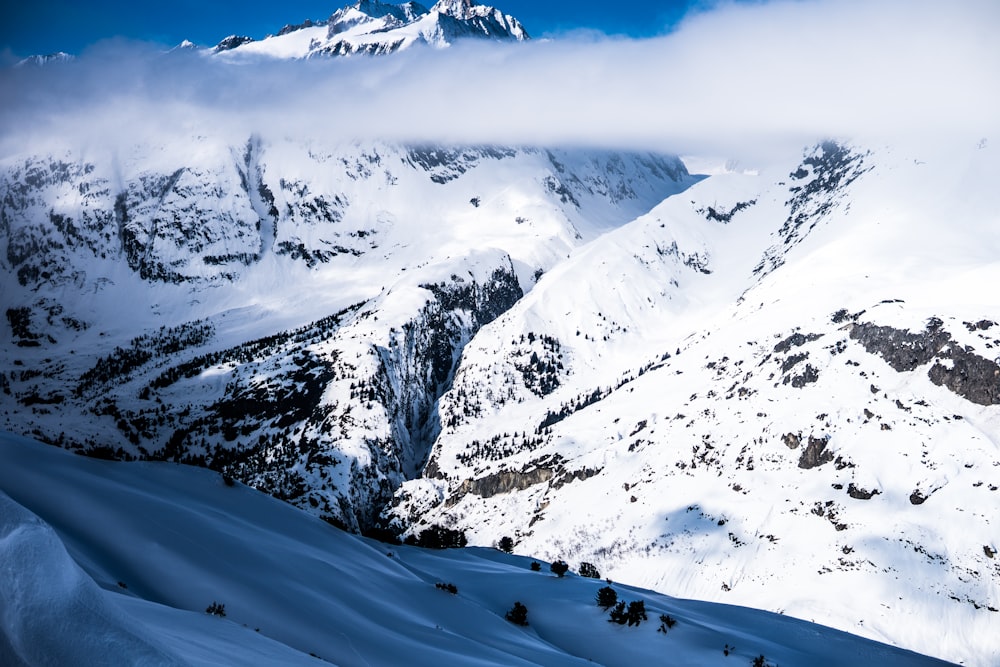 cima innevata della montagna