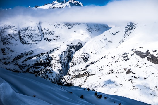 snow-covered mountain peak in Riederalp Switzerland