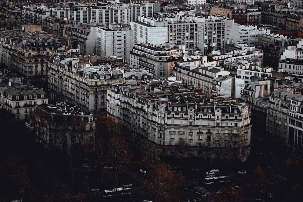 aerial photography of high-rise buildings at day time