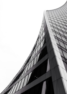 low angle photography of grey high-rise building