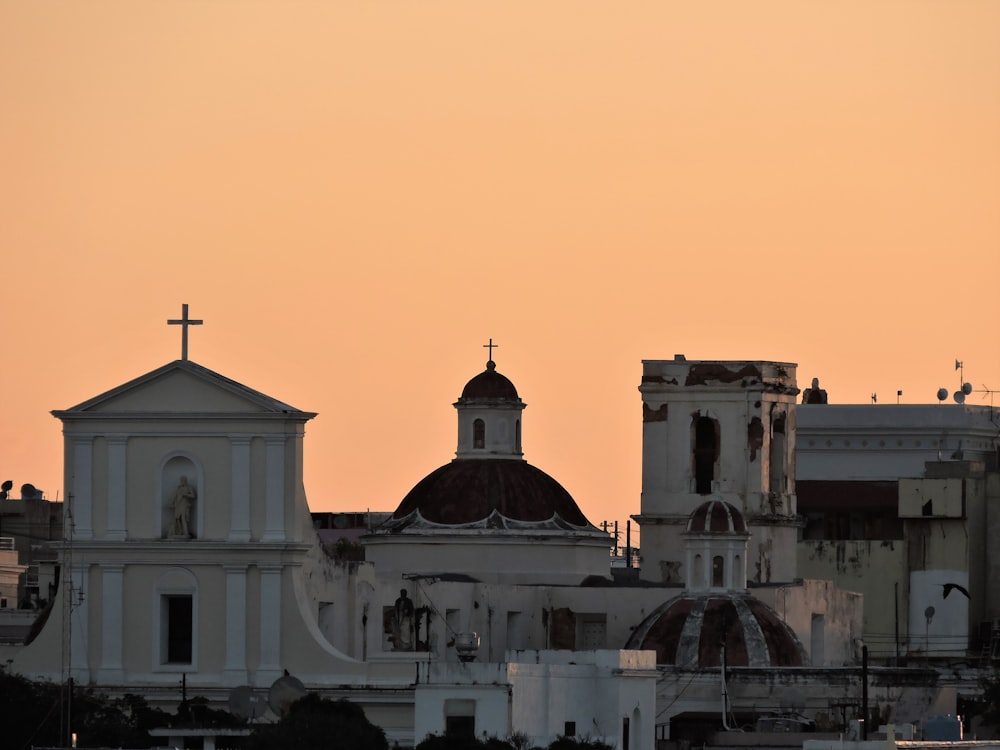 photo of white concrete church