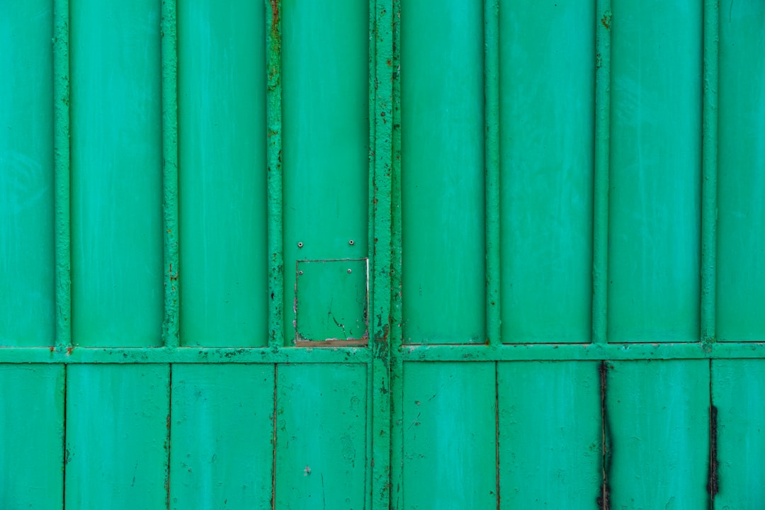 green steel gate