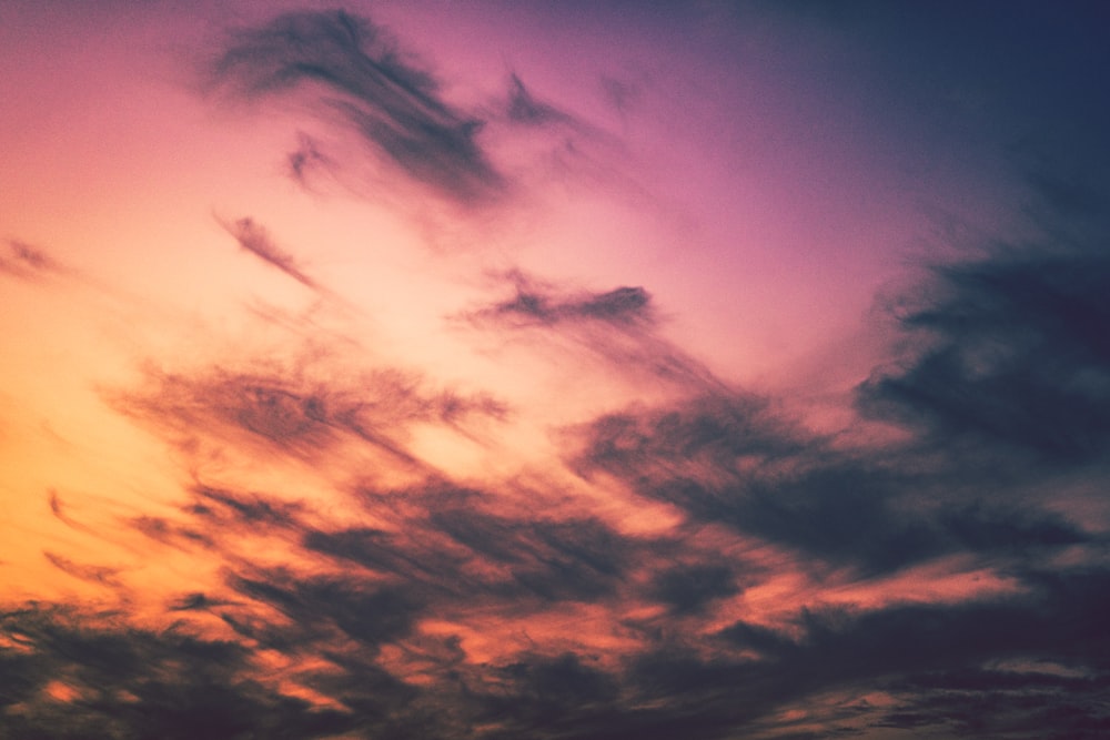 gray clouds during golden hour