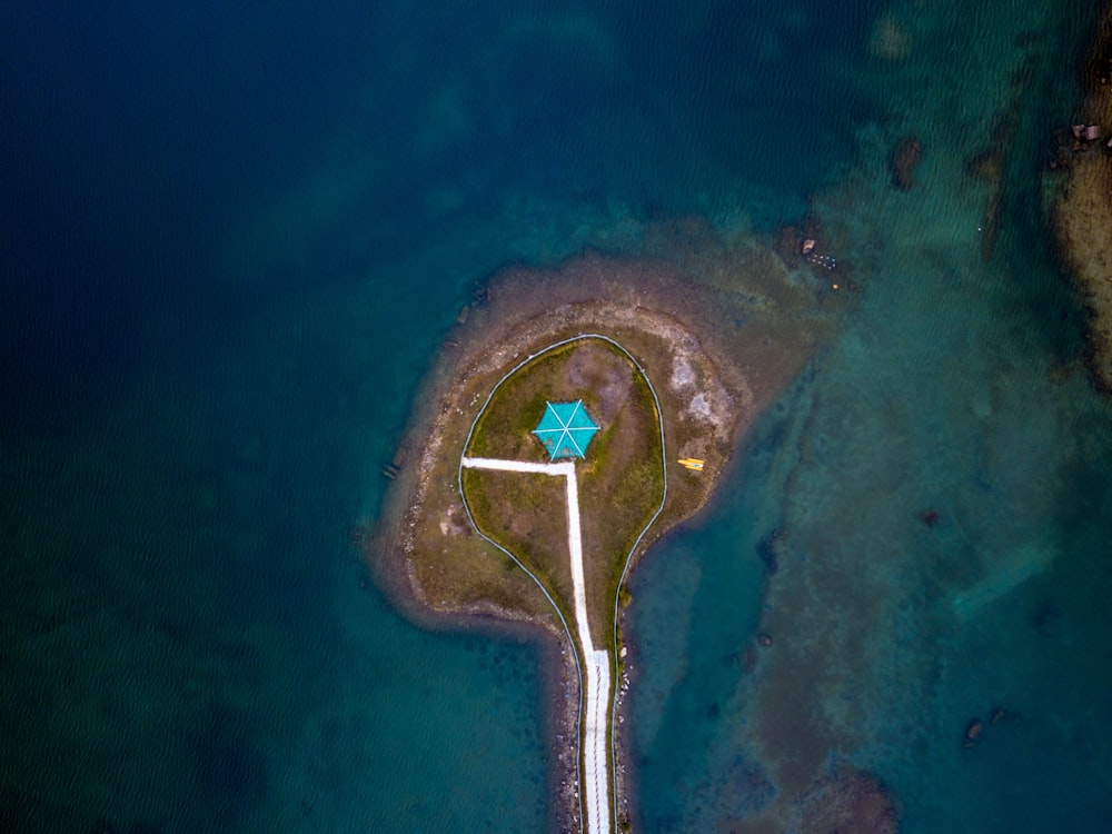 aerial photo of body of water