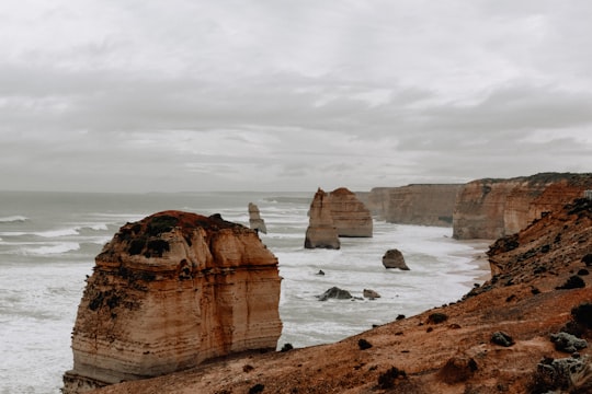 brown cliff near body of water in Great Ocean Road Australia