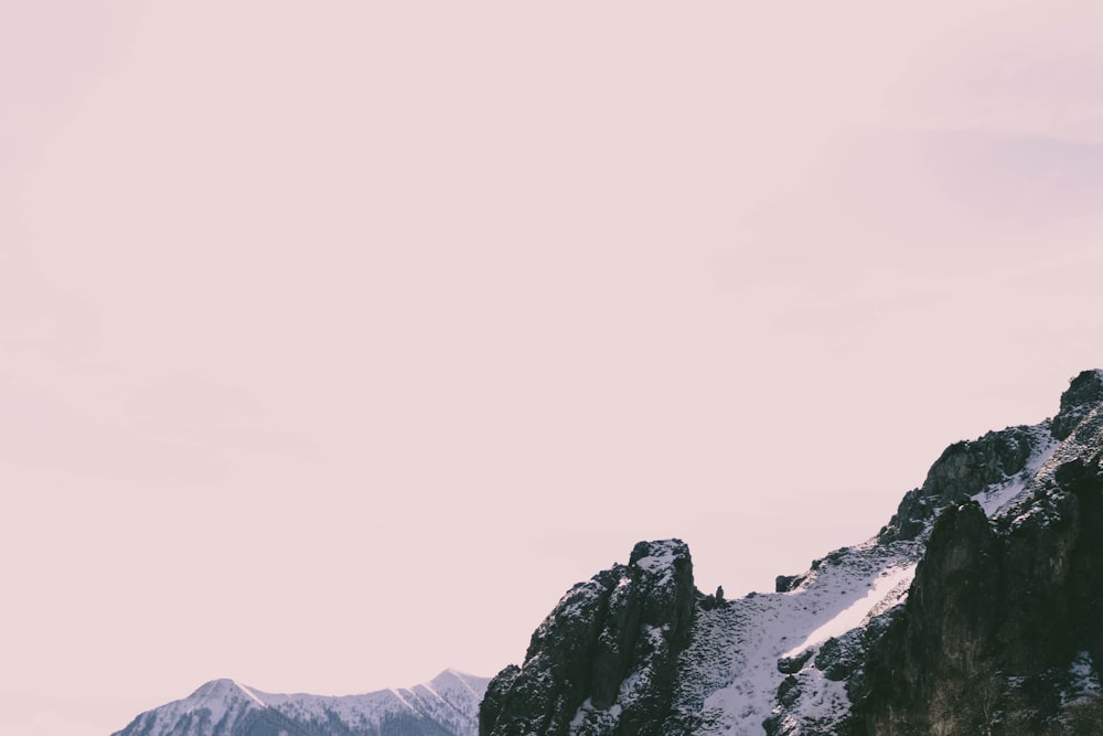 photo of white snow covered mountain