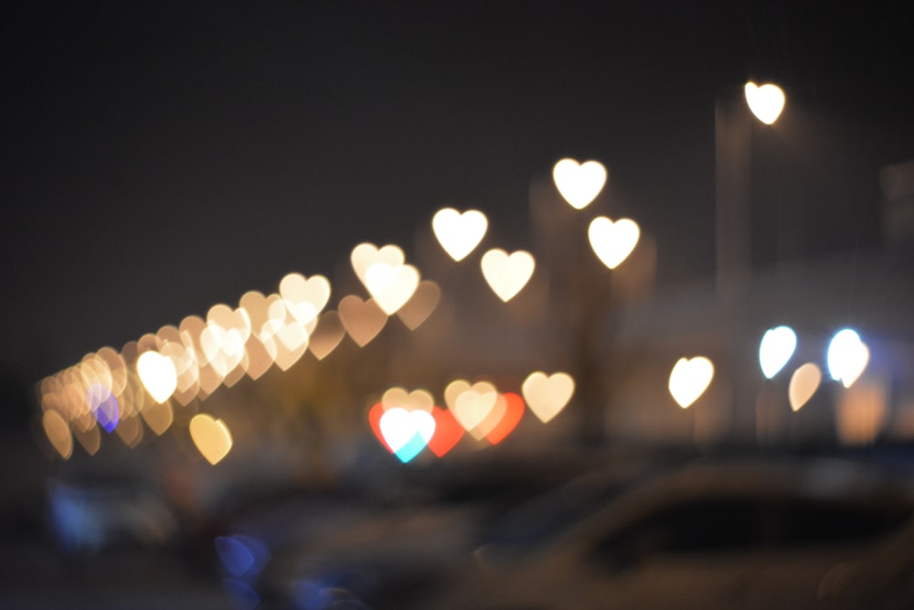 bokeh photography of city