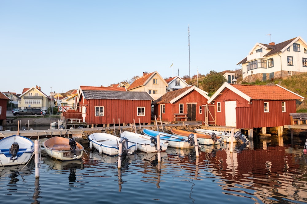 boats on dock during daytime