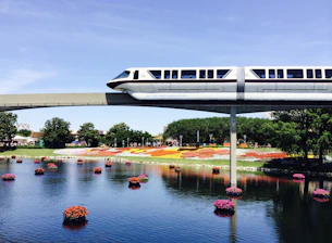 white train and bridge
