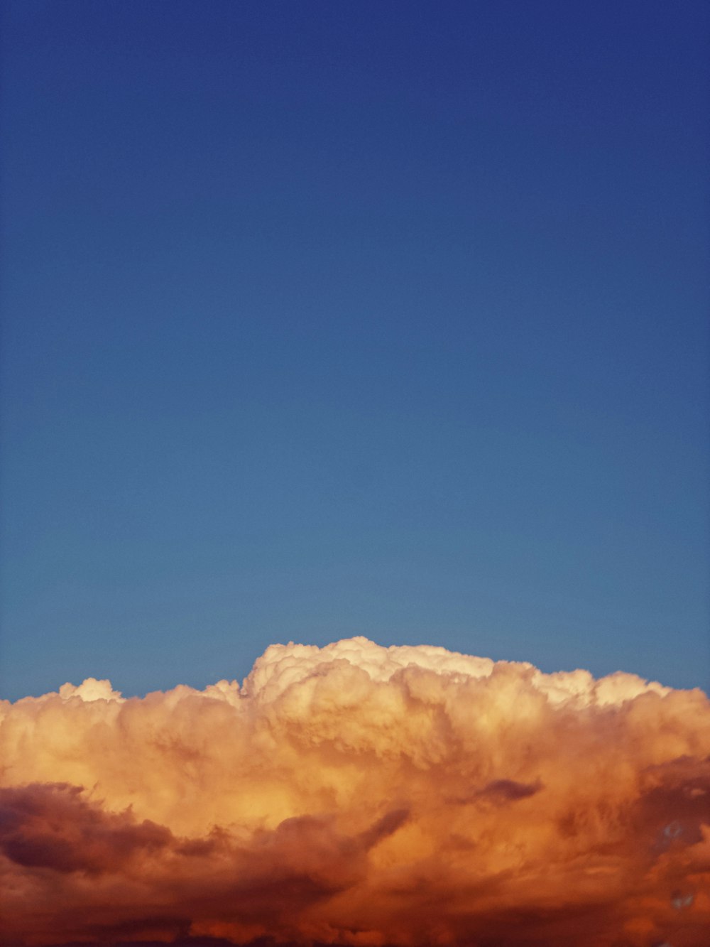 brown clouds and clear sky